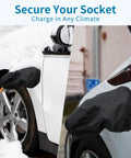 Rock Solid Heavy Duty Magnetic EV Charger Port Cover seals out rain, snow, and dust while charging in harsh weather.