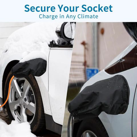 Rock Solid Heavy Duty Magnetic EV Charger Port Cover seals out rain, snow, and dust while charging in harsh weather.