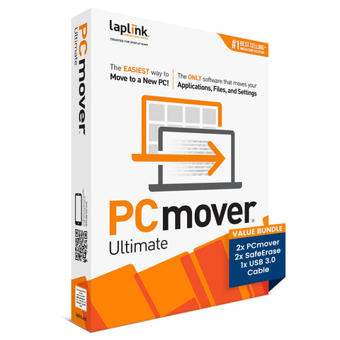 PCmover Ultimate 11 Migration Tool box showcasing data transfer features and bundle details