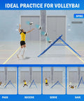 5x4Ft Rebounder Net For Volleyball Baseball Softball And Lacrosse With Quick Adjustments, athlete practicing with net indoors