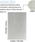 Premium Scuff Pads 10 Pack 6X9 Inch 2000 Grit Heavy Duty Scrubbing Pads for Auto Body Prep with white synthetic finish.