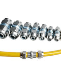 8 Pack Straight Air Fittings 4 To 16mm Heavy Duty Push In Pneumatic Connectors Tool Free Quick Install Leak Proof Secure For Air Lines Hose Systems And DIY Projects, metal fittings on hose
