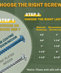 Comparison of Exterior Pocket Hole Screws One And A Quarter Inch Blue Coated and zinc plated screw for indoor and outdoor use