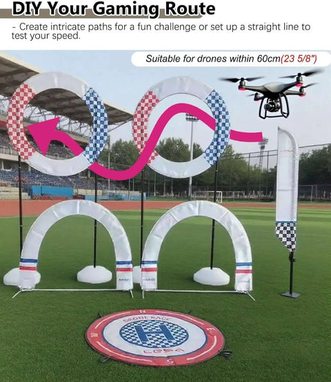 Beast Racing Drone Obstacle Kit For Home Practice And Play Beginners And Pros Customizable Race Course with drone in motion