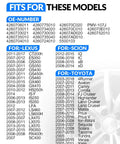Plug And Play Pre Programmed TPMS Tire Pressure Sensor Kit For Toyota Prius Corolla Camry RAV4 4Runner Tacoma Tundra Lexus IS ES GX HS Scion 315MHz Fitment Set Of Four compatibility chart with OE numbers
