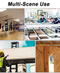 Multi-scene use: industrial workshop, gym with punching bags, construction site, wooden garage installation.