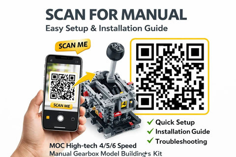 Guide for Dope High Tech Manual Gearbox Building Kit With 4 5 And 6 Speed Options Power Functions For Motors STEM Puzzle Toy For Adults