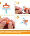 Sequence showing how to use the Three Way Lever Nut Wire Connectors Kit with T Shape Compact Design for easy push in wiring.