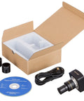 Pro Grade 10MP Microscope Camera For Live View And Still Images, Streams Crisp Real-Time Video To PC Or Mac, Includes 23mm 30mm 30.5mm And C Mount Adapters, Compatible With Windows Mac OS X And Linux, boxed kit with USB cable and adapters