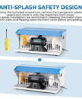 Heavy Duty 800W Jewelry Polishing Machine Features Bulletproof Iron Build And Wide Base For Zero Wiggle Smooth Operation And Rapid Stone Shine Up For Pros And Weekend Warriors with anti-splash safety design.