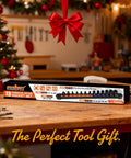 Pro Grade E Torx Socket Set 13 Piece External Kit With 11 Piece Female E Torx Sockets E4 To E20 And 2 Piece Impact Socket Adapters Snap On Rail Storage Laser Etched Size Markings Heavy Duty Chrome Vanadium ANSI Certified displayed in holiday setting