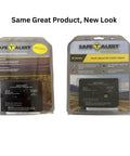 Compact Flush Mount Black Rv Lp And Carbon Monoxide Alarm Featuring Propane Detection displayed in packaging.