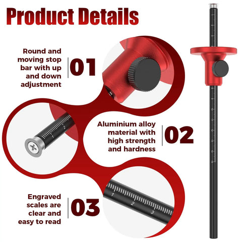 Heavy Hitter Wheel Marking Gauge For Woodworking Projects Featuring Hella Accurate Micro Adjustable Dovetail Mortise Layout Crafted From Rust Resistant Aluminum Alloy With Convenient Dual Measurement Scales