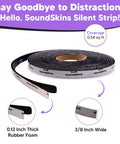 Gotta Have Sound Deadening Foam Tape Closed Cell Acoustic Rubber Insulation Strip for Car Door Seals, 0.12 inch thick, 3/8 inch wide.