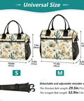 Desert Plants Cacti Cowboy Insulated Lunch Bag With Adjustable Shoulder Strap in small and large sizes with dimensions.