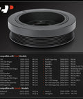 Engine Harmonic Balancer Crankshaft Pulley For Ford F-150 F-250 Super Duty Explorer black finish with compatibility guide