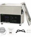 Pro Grade 3 Liter Digital Ultrasonic Cleaner With 28 And 40 Khz Dual Frequency built-in heater and accessories.