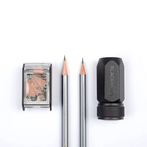 Two Step Long Point Pencil Sharpener With German Steel Blades In White Matte Finish for Pro Grade Precision Wood and Graphite Sharpening