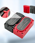 Heavy Duty 300A Bus Bar For Rock Solid 12V Power Distribution With Four M8 Studs Waterproof Junction Block, black and red terminals.