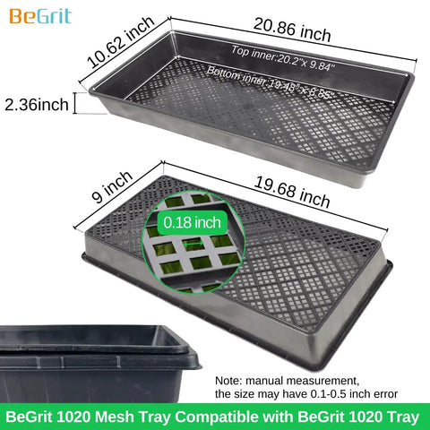 1020 Mesh Trays With Holes Mesh Bottom Seed Starting Tray For Microgreens Germination And Propagation 10 by 21 inches