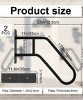 Solid As A Rock Matte Black Outdoor Handrail For One To Three Step Stairs dimensions 23in x 11in wall mounted grab bar