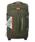 Rugged Rolling Duffel Bag For Travel And Carry On, Stand Alone Upright Design, 22 Inch Luggage In Dark Thyme, Eddie Bauer Expedition 2.0
