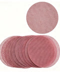 Super Cool 5 inch Mesh Sanding Discs With Hook And Loop Backing, 240 Grit Fine Aluminum Oxide For Wood and Metal Project Dust Free Set of 50 stacked and single disc.