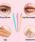 Colorful Six Piece Eyebrow Razor Kit For Her Or Him Is A Total Game Changer That Works Like Magic To Strip Facial Hair.