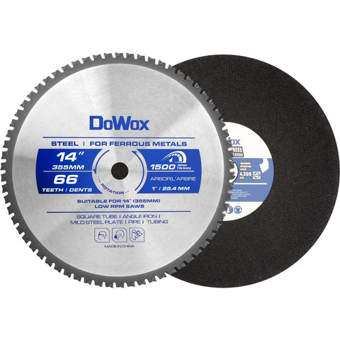 14 Inch Metal Cutting Saw Blade With 66 Tooth For Heavy Duty Chop Saws 1 Inch Arbor 2.6 mm Thin Kerf For Clean Finish Up To 1500 RPM