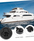 LIFKOME 4-pack flush pull boat latches with locking mechanism; rubber marine-grade round deck hatch and cabinet latches.