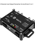 2 Channel Line Output Converter And Driver For Car Audio, 2 In 1 Line Driver With Removable Terminal Blocks, 10V High RCA Output