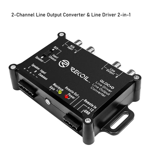 2 Channel Line Output Converter And Driver For Car Audio, 2 In 1 Line Driver With Removable Terminal Blocks, 10V High RCA Output