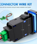 Fog Light Push Button Switch 12V On Off With Wire Connector Kit 1.54 In By 0.83 In For Toyota, blue LED, dimensions shown