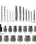 Heavy Duty Twenty Eight Piece 3/8 Inch Socket Wrench Insert Set Forged From Tough As Nails Chromium Moly Steel Hardened To 52 Hrc drill and drive bits layout