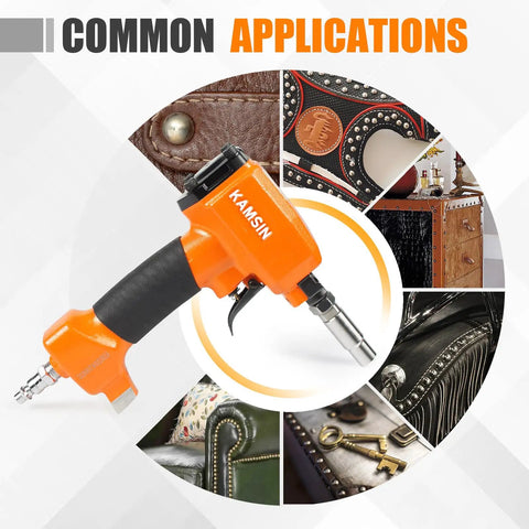 Lightweight Pneumatic Decorative Nailer For Upholstery And Leather Furniture With 11.7mm Head Air Powered Tack Gun