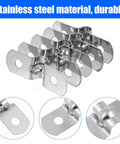 50 Pcs One Quarter Inch Two Hole U Strap Bracket For Pipes Conduit Stainless Steel Pipe Clamp M5 Thread Fixing Bracket Kit detail view