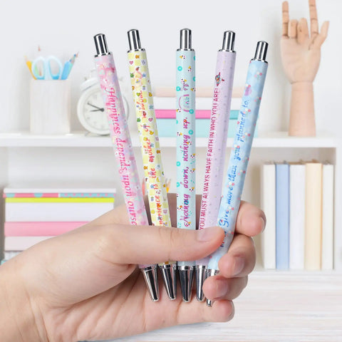 Professional Grade Sublimation Pens Bulk Pack Ready For Heat Press Including Shrink Wrap Films Bright White Coating For Custom Markers And Dope Craft Creations Daily in hand with colorful designs.