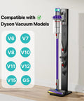 Durable Aluminum Vacuum Stand For Dyson Gen5 V15 V12 V11 V10 V9 V8 V7 V6 Cordless Vacs, accessory organizer with hooks