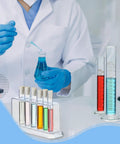Six Piece Glass Graduated Cylinder Set With Rack 5Ml To 250Ml Clear Lab Tubes For Chemistry Projects in a lab setting