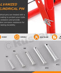 51 Piece Flat Head Clevis Pins Kit With 18 Sizes From M5 To M12 For Auto And DIY Projects includes galvanized pins for links.