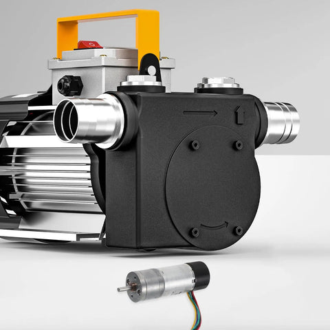 Heavy Duty Electric Micro Geared Motor With Serious Torque And Tough Metal Build Serving Butter Smooth Low RPM Spins, showing connections and design details.