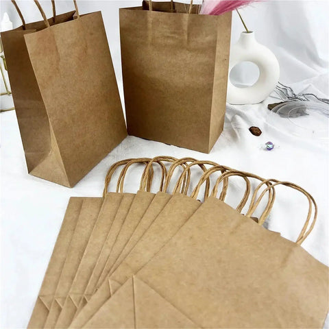 Bulk Kraft Paper Gift Bags 30 60 150 Pack Recyclable Party Favor Bags For Birthday Gifts Candy Treats Reusable Compostable