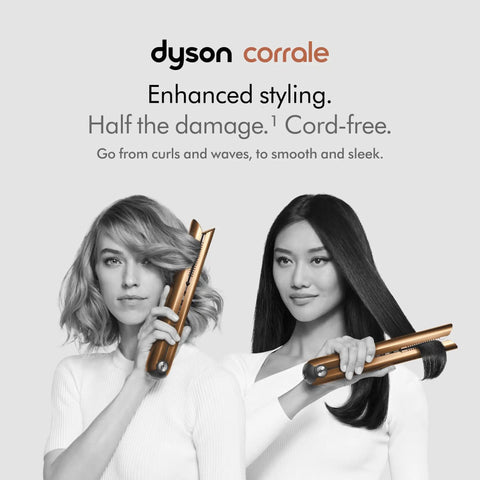 Women using Cordless And Corded Hair Straightener With Flexing Plates For Less Heat And Damage, Up To 30 Minutes Cord-Free Styling