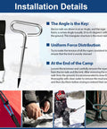 Installation details for Shelter Tie Down Kit With Four Ice Anchors And Four Straps With Integrated Tighteners Heavy Duty Ice Fishing Tent Anchors