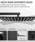 Dope Matte Black Shower Faucet Set With 10 Inch Luxury Brass Rain Shower Head and Handheld Spray High Pressure Wall Mounted System