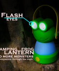 Frog-shaped kids camping lantern with LED eyes glowing in the dark, "Owl Themed Kid Friendly LED Lantern And Headlamp Set Battery Powered"