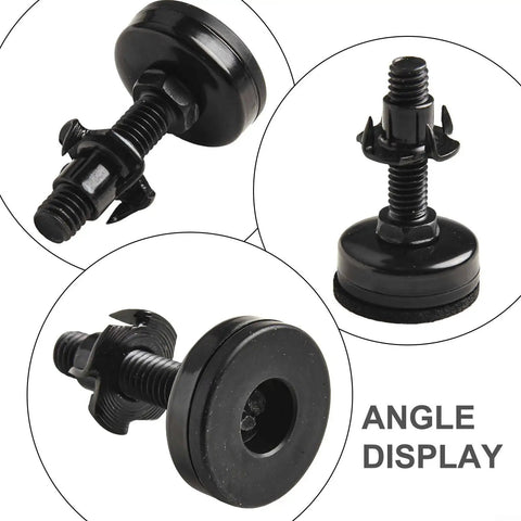 Heavy Duty Adjustable Furniture Leveling Feet 3/8-16, 4 Pack, Carbon Steel And Nylon, Supports Up To 1320 Lbs, Height Adjusts From 34mm To 44mm, Includes Felt Pads, Perfect For Tables And Cabinets On Uneven Floors, angle display