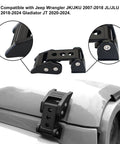 Beefed Up Aluminum Hood Lock Latch Kit for Jeep Wrangler JK JKU JL JLU Gladiator JT Vehicles Heavy Duty Hood Latch Catch Black Finish