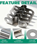 90 Piece Must-Have Conduit Clamp Assortment Kit In 304 Stainless Steel, 16 Sizes From Quarter Inch To Four Inches, detail view