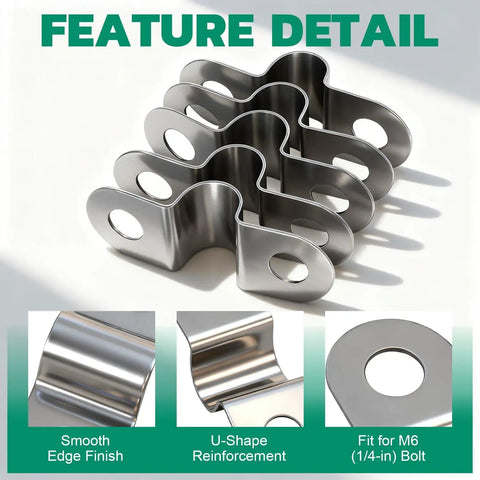 90 Piece Must-Have Conduit Clamp Assortment Kit In 304 Stainless Steel, 16 Sizes From Quarter Inch To Four Inches, detail view